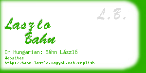 laszlo bahn business card